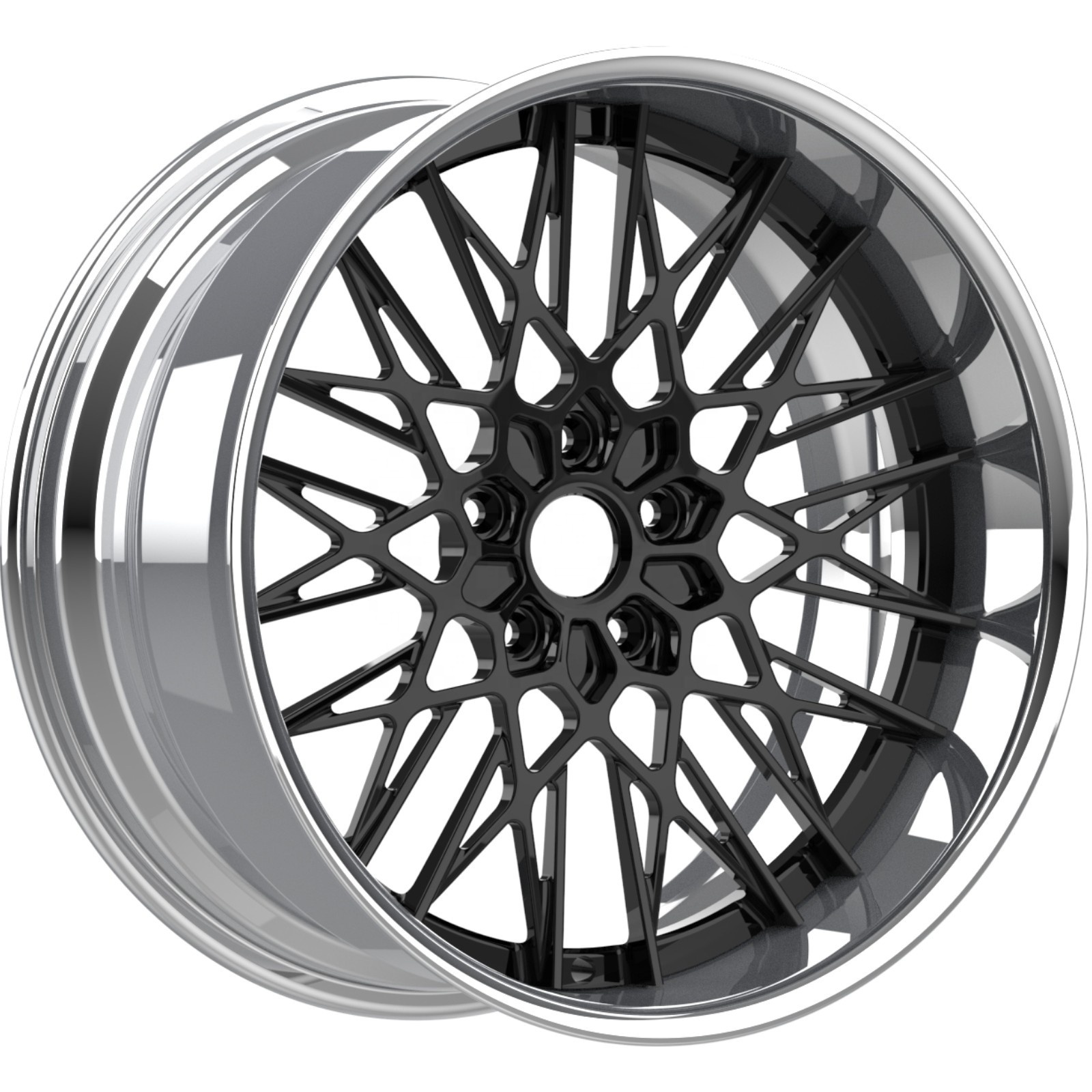 Bolun Customized 18 19 20 inch deep dish polished 2 pieces car forged wheels manufacturer