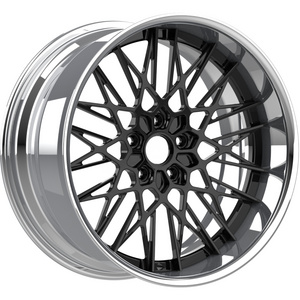 Bolun Customized 18 19 20 inch deep dish polished 2 pieces car forged wheels manufacturer