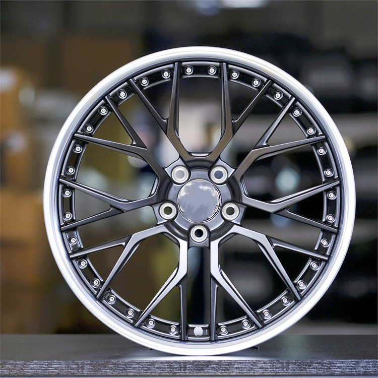 BOLUN custom high quality 2 piece forged wheel deep dish polished lips rim 5x112 18 19 20 21 inch for Mercedes-Benz