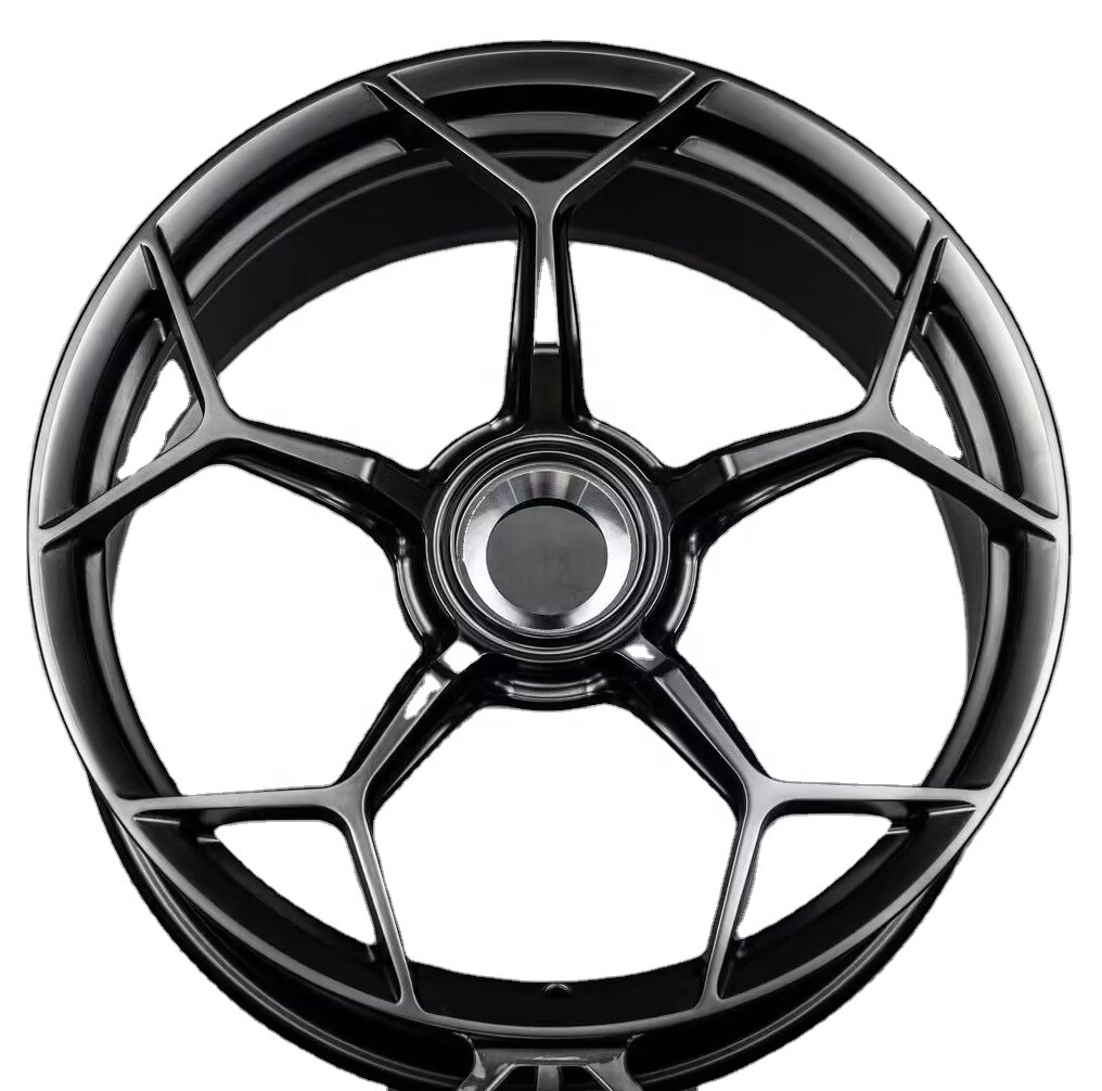 BOLUN Jantes 5x130 21 inch 7 Spoke Car Alloy Rims Star Gloss Black Forged Wheels for Lamborghini urus