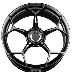 BOLUN Jantes 5x130 21 inch 7 Spoke Car Alloy Rims Star Gloss Black Forged Wheels for Lamborghini urus