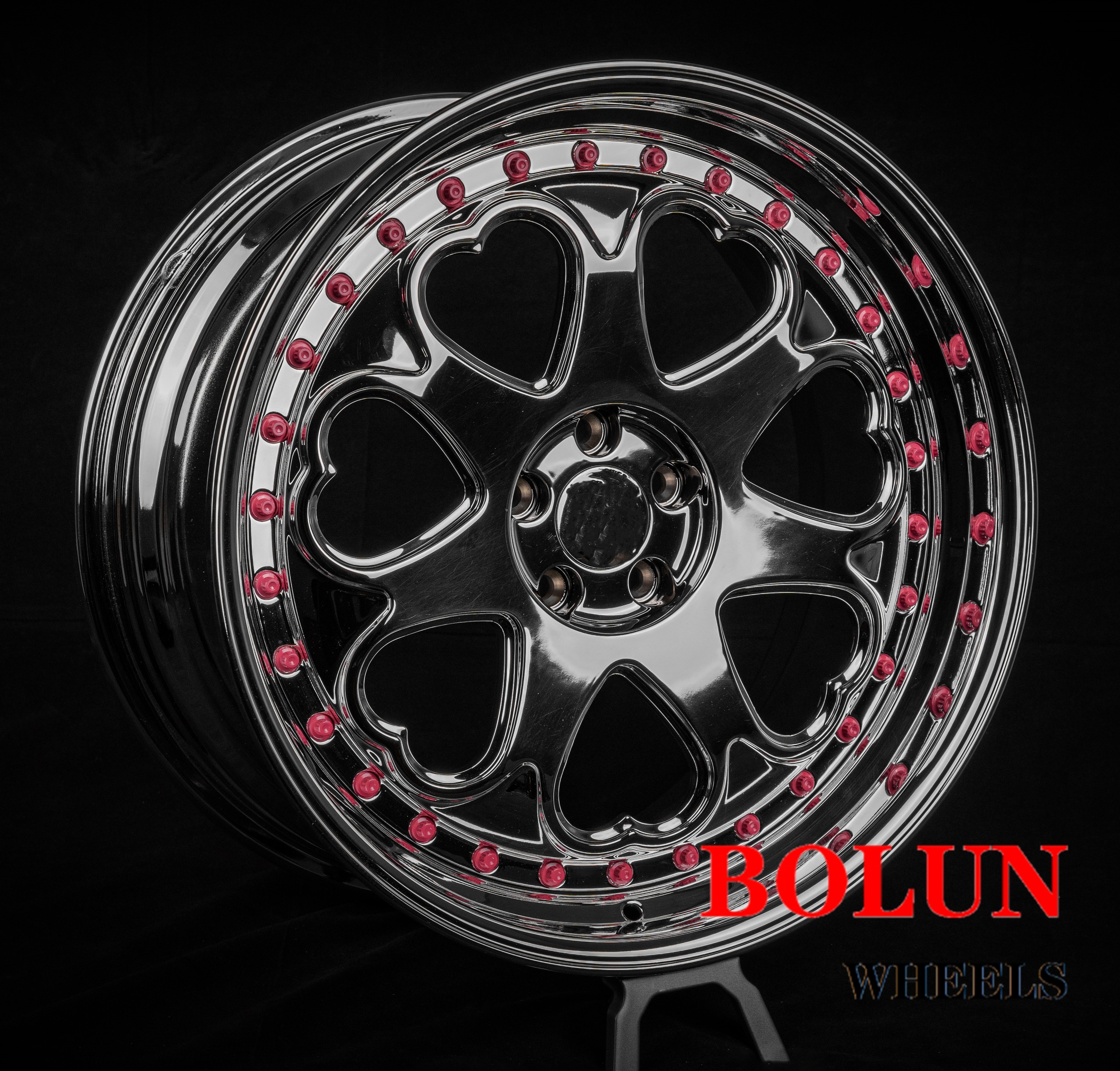 BOLUN racing 5x120 wheels 18 19 20 21 inch custom heart shape racing car wheels rims jantes disc for bmw F10 F30 F35 E90 E92 E46