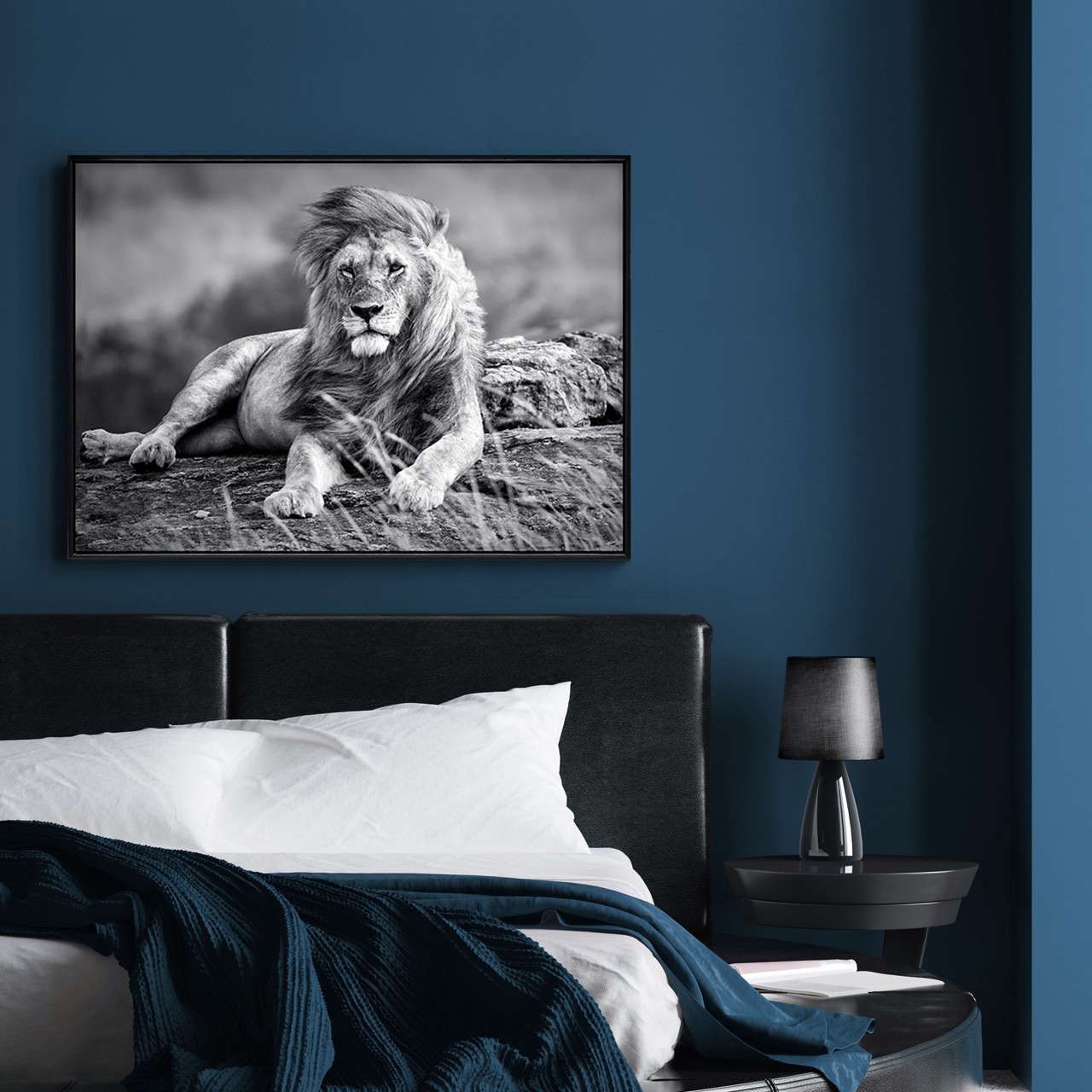 framed pictures for home decor lion painting with frame Printable Safari Lion Photo Bedroom wall art