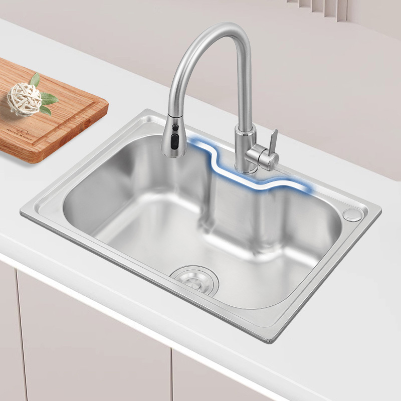 Brazil pia da cozinha kitchen sink stainless steel modern single bowl brushed thickening farmhouse stainless steel kitchen sink