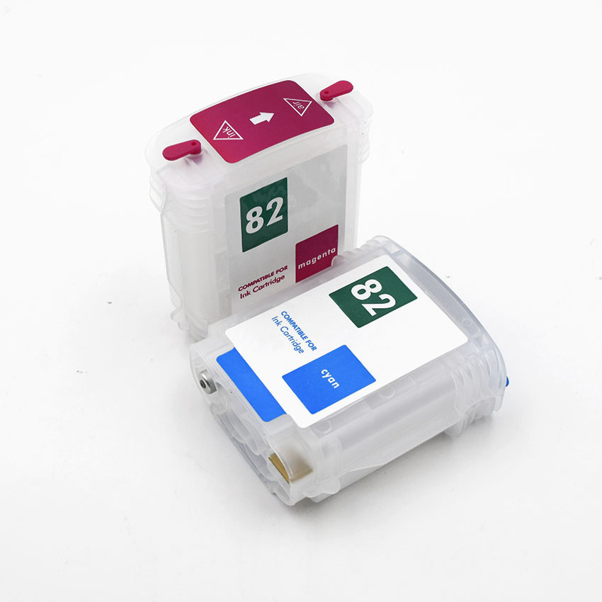 10 82 69ml 4Colors Refillable Ink Cartridge For HP Designjet DJ 510 500 800 HP500 HP510 HP10 HP82 Inkjet Plotter Printer