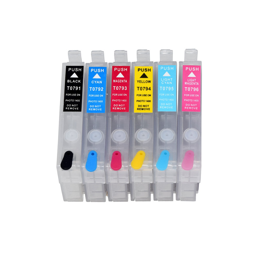 79 T0791 refillable ink cartridge for epson Stylus Photo 1400 1500W P50 Artisan 1430W PX650 px660 PX660 700W 710W 720WD printer