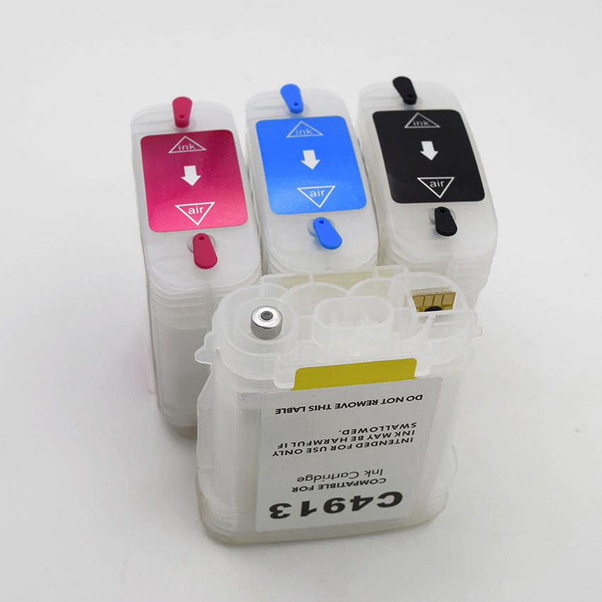 10 82 69ml 4Colors Refillable Ink Cartridge For HP Designjet DJ 510 500 800 HP500 HP510 HP10 HP82 Inkjet Plotter Printer