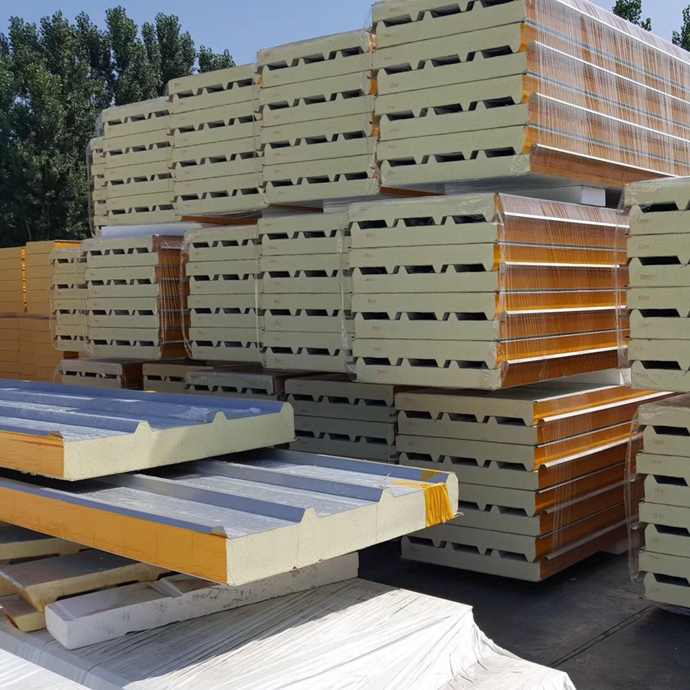 Building Materials Prefab House Polyurethane PU Sandwich  Panel Fireproof Wall