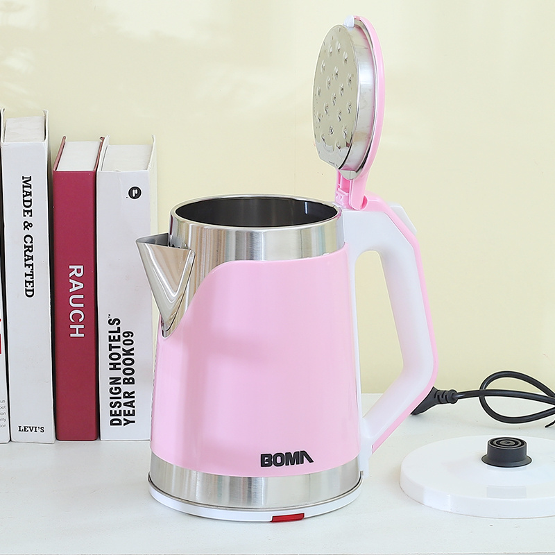 BOMA 2L Home Appliance Factory Induction Drinking Water Boiling Pot Electric Kettle 220V pink Color