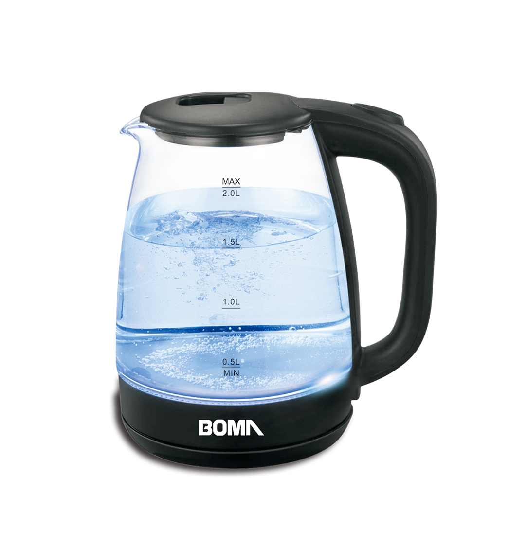 BOMA 2.0L Clear Glass Electric Coffee Kettle Kitchen application 2 color available household electric kettle 1500W 220V