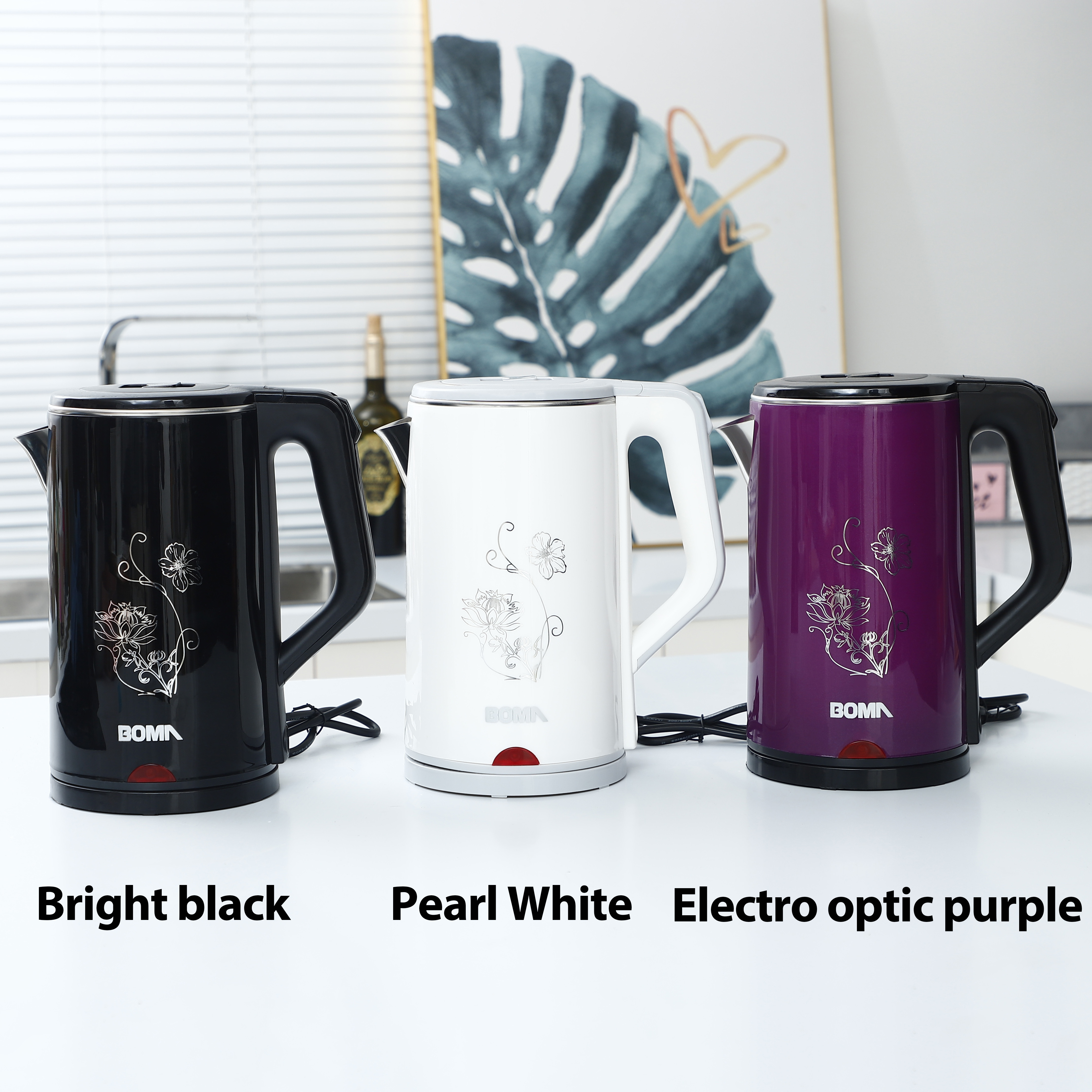 BOMA stainless steel multifunction thermal insulation coffee mini kitchen electric heating portable kettle