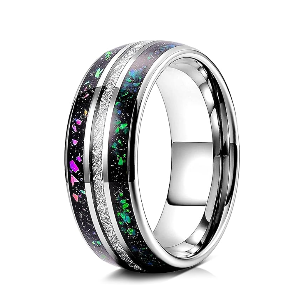 Custom 2/4/6/8mm width tungsten wedding rings for men and woman luxury wedding ring in tungsten galaxy ring