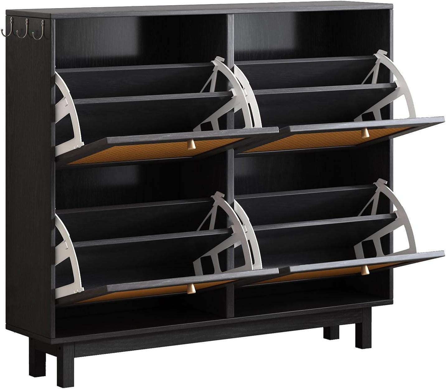 Good quality farmhouse room furniture modern organizer cabinets 4 tier shoe rack