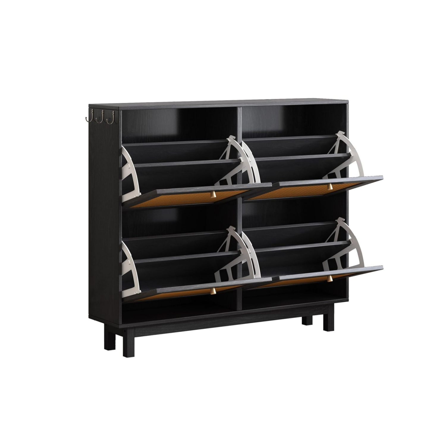 Good quality farmhouse room furniture modern organizer cabinets 4 tier shoe rack