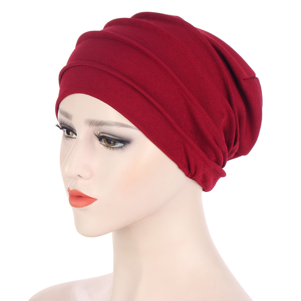 Cotton Soft Stretchy Under Bonnet Muslim Women Full Cover Inner Hijab Turban Islam Headband