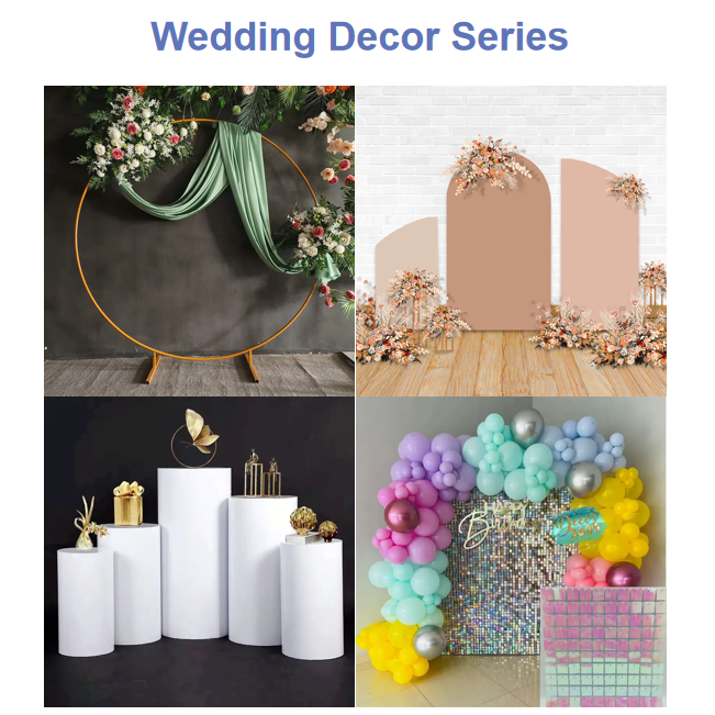 Other Wedding Decorations Centerpieces Supplies Rainbow Panel Acrylic Wall Backdrop Stand Collapsible Background Decor Outdoor