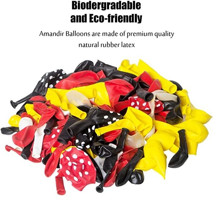 Wholesale Cartoon Mouse Balloon Arch Garland Set foil confetti Black, red, yellow, white latex balloon Mickey birthday party