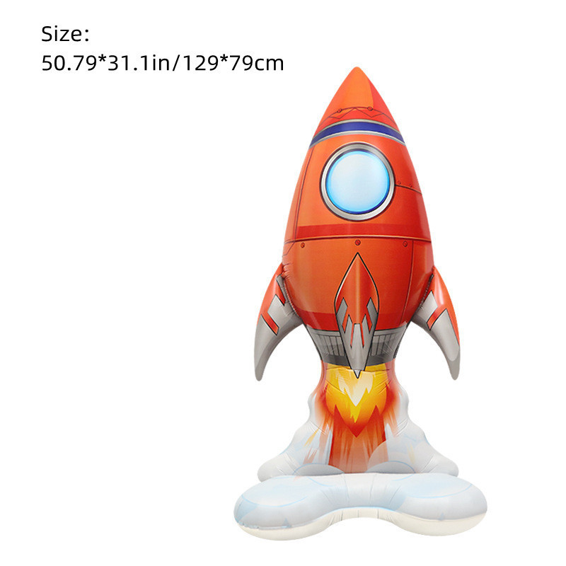 4D Astronaut Rocket Foil Helium Happy Birthday Balloons Kids Party Decorations Bobo Balloon Arch Stand Event Decoration