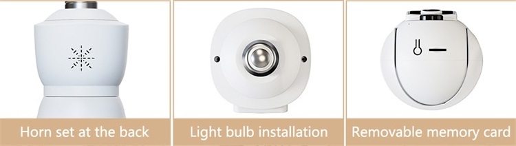 360 Panoramic Dual Lens 1080p Bulb Camera E9 Lightbulb V380 App Night Vision 4mp Wireless Wifi Security Network Camera