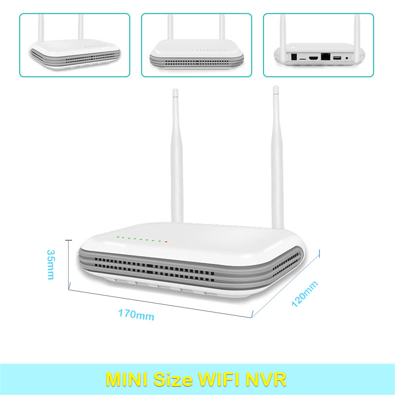 8ch Mini Wifi Nvr P2p H.265 For 3mp 5mp Xmeye Icsee Wifi Camera Set System Wireless Network Video Recorder Cctv Kit Nvr