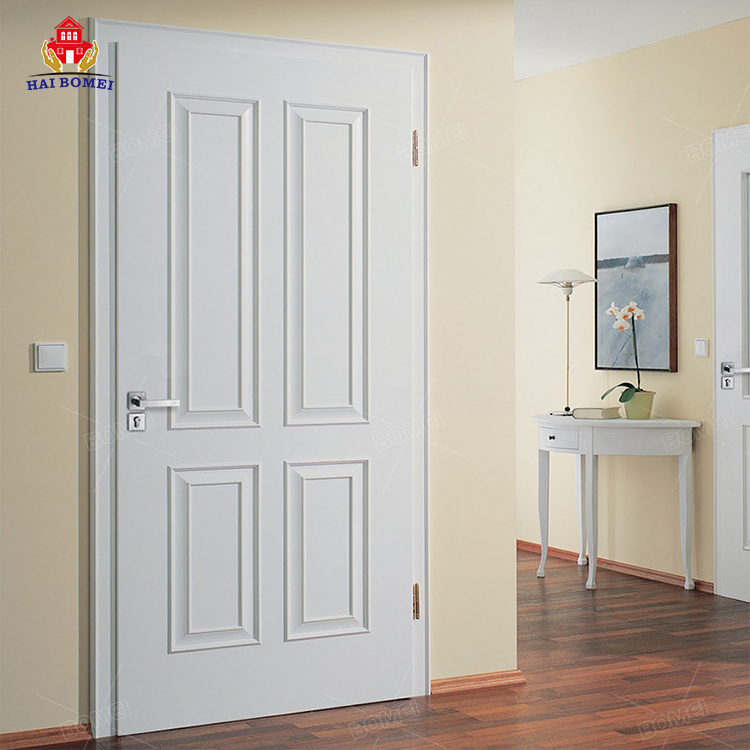 Luxury Swing Door Mdf Solid Wood Core Modern White Interior Doors