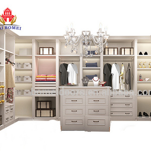 New model durable wooden bedroom closet assemble Minimalist style wardrobe