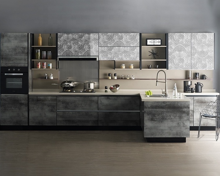 High quality modular finish kitchen furniture acrylic kitchen cabinet doors prices