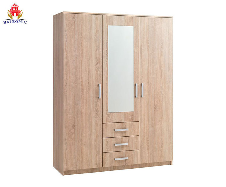 Bedroom furniture sliding door wooden almirah wardrobe designs