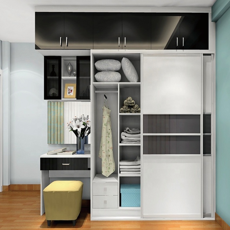 White color modern bedroom furniture wardrobe closet for sale