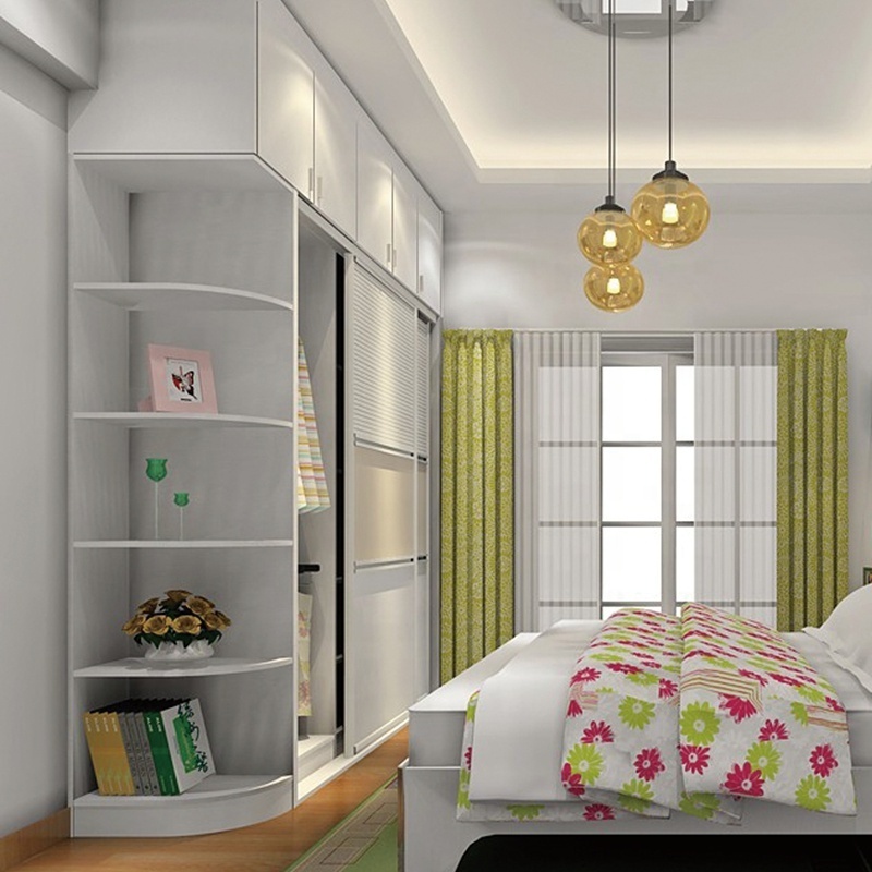 White color modern bedroom furniture wardrobe closet for sale