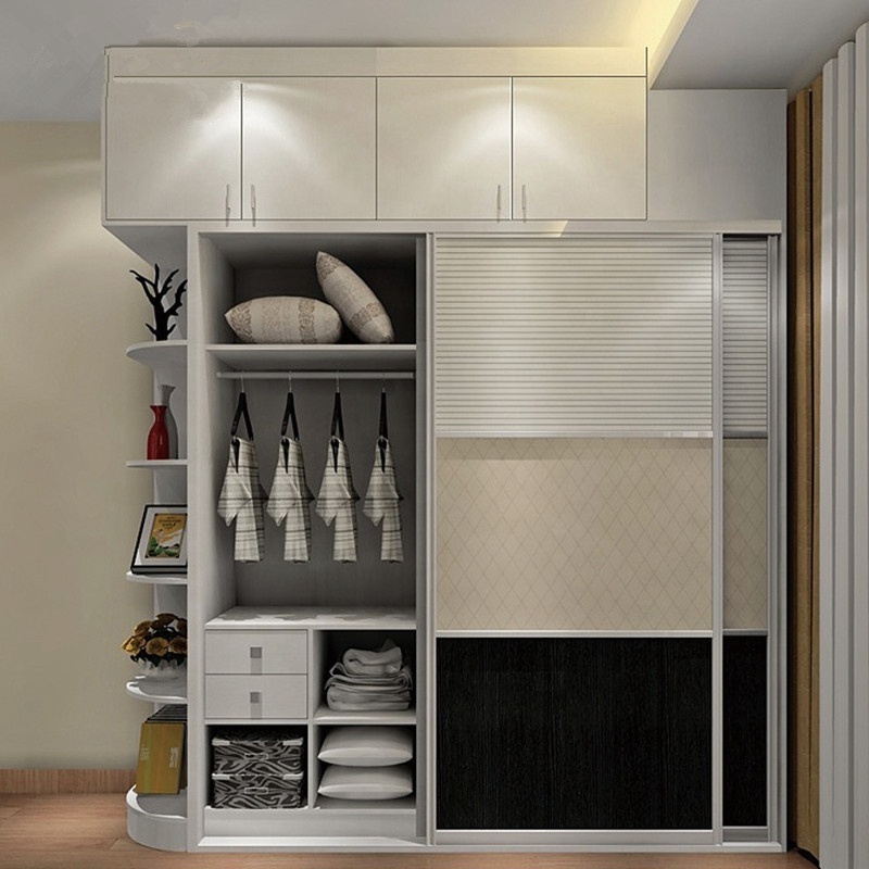 White color modern bedroom furniture wardrobe closet for sale