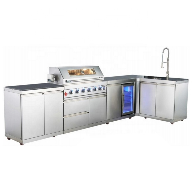 Customized bbq outdoor stainless steel cabinet outdoor kitchen with appliance