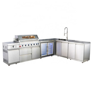 Customized bbq outdoor stainless steel cabinet outdoor kitchen with appliance