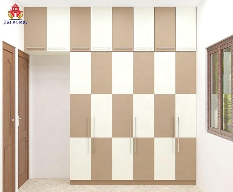 Fashion walk-in closet mirror designs firm sliding door custom closet with dressing table