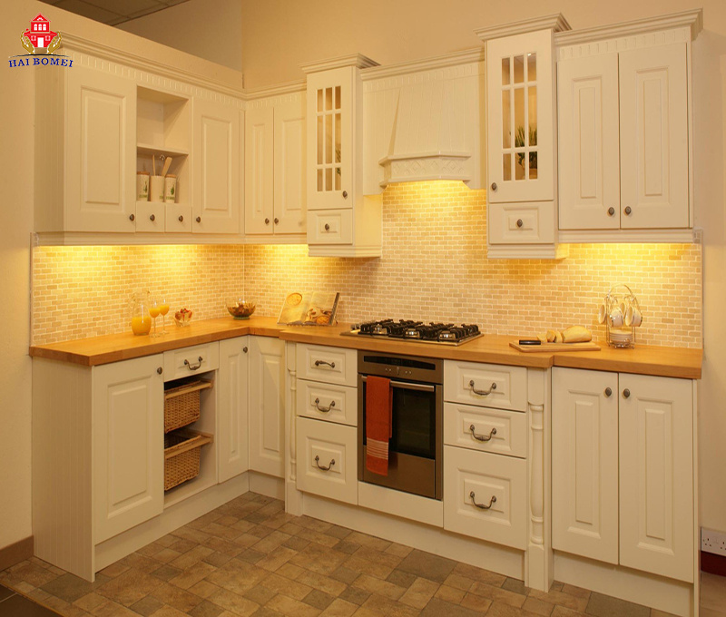 European Style White Classic Kitchen Cabinet