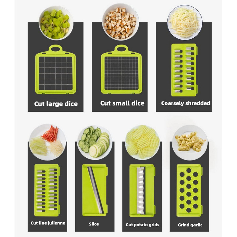 Whole sale Multi Function Vegetable Slicer, Onion Mincer Vegetable Chopper, Cutter, Dicer, Egg Slicer with Container