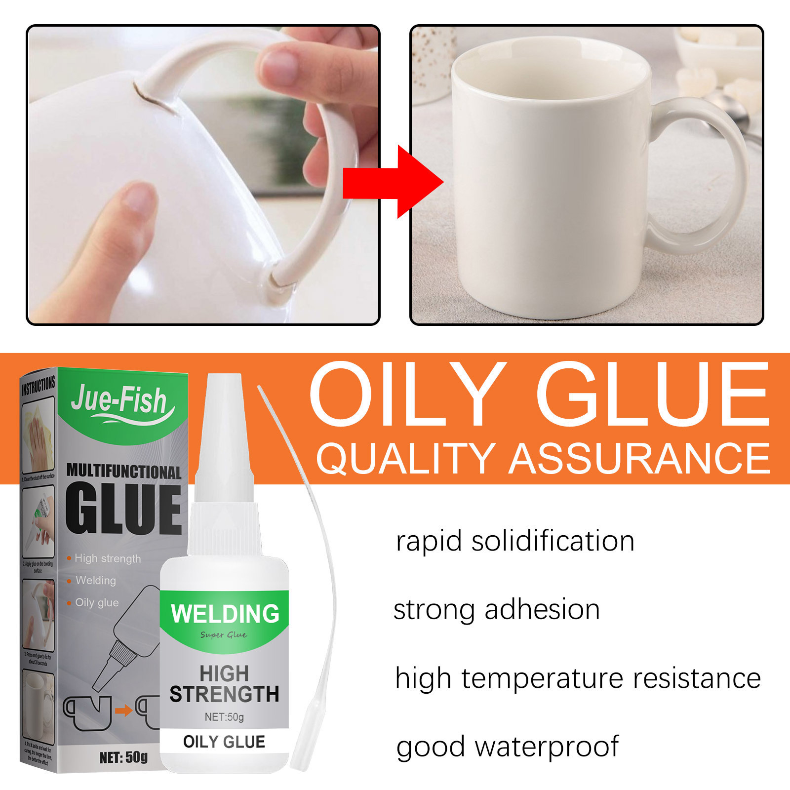 Multifunctional strong adhesive super glue welding high strength oily glue