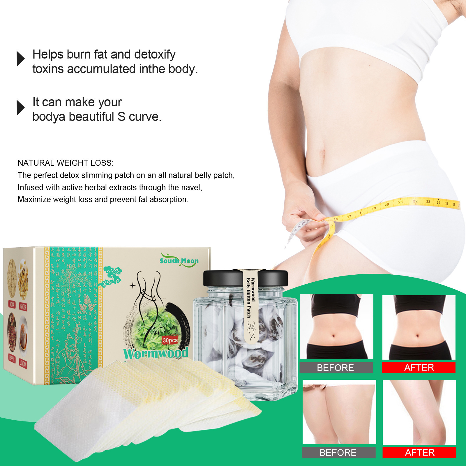 Wholesale 16pcs Wormwood Body Cleansing Foot Patch Relieves Body Stress Helps Sleep Slimming Foot Patch