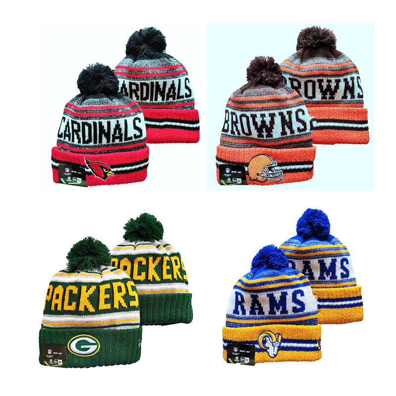 Ready To Ship Bills SF Patriots Saints Packers Raiders American football Basketball winter NFL beanies kint hats for 32 teams