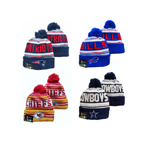 Ready To Ship Bills SF Patriots Saints Packers Raiders American football Basketball winter NFL beanies kint hats for 32 teams