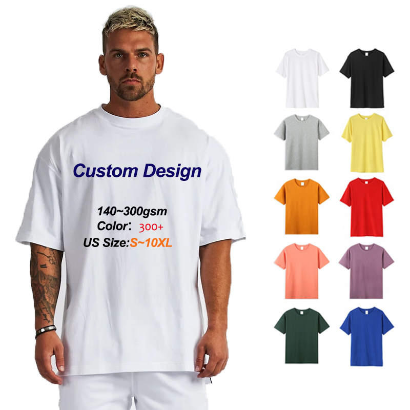 First Class Quality Cotton Custom Logo Men Printing Custom T Shirt Printing Plain Oversized tshirt