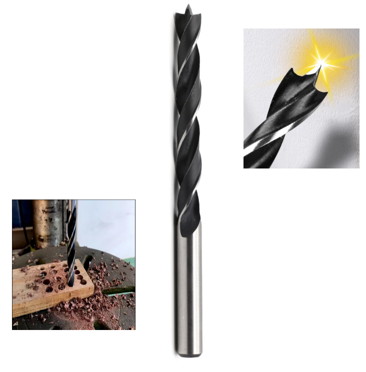 Drill bit BMAA-121 Wholesale 1/4 Hex Straight Shank Woodworking brad point twist drill bit set