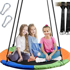 Zoshine Good Price 40" Outdoor Round Nest Swing Children Kids Garden Flying Saucer Tree Nest Swing Adult swing