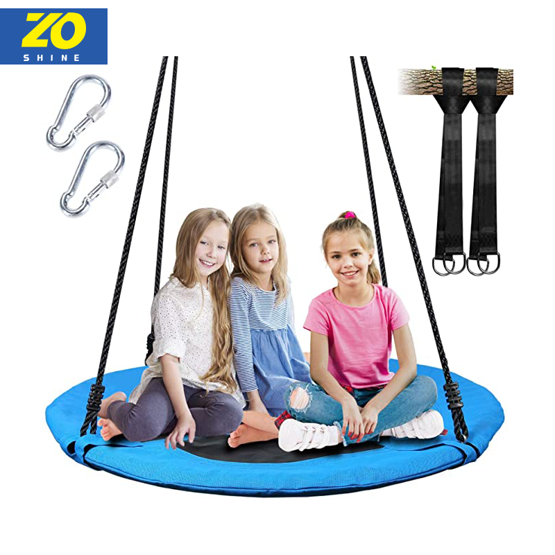 Zoshine Best High Tree Swing Sets Kids Outdoor Hanging Wooden Tree Round Large Swing For Sale