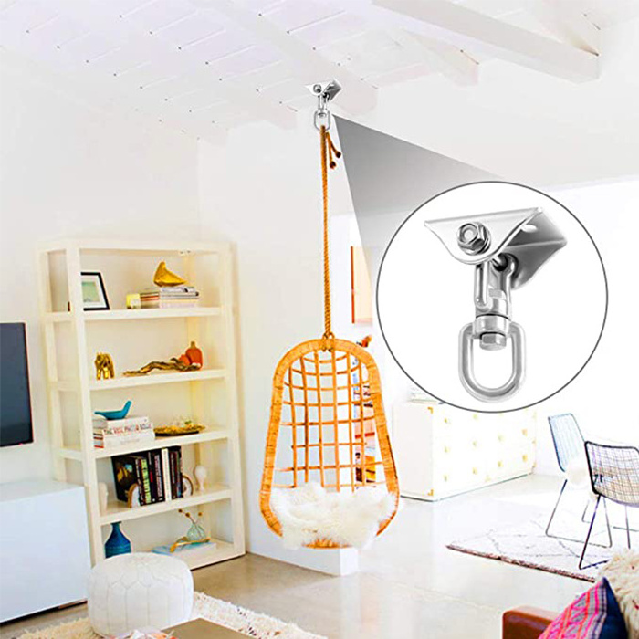 Zoshine High Quality Stainless Steel 304 Ceiling Swing Hook 360 Degree Swivel Stainless Heavy Duty Swing Hangers