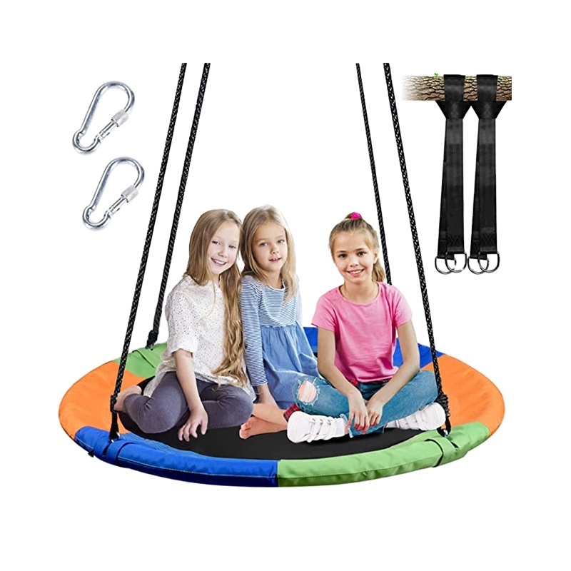 Zoshine Popular Kids Hanging swing net tree and  tree climbing rope kids Swing wooden tree swing disc