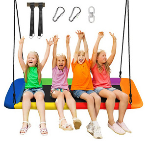 Giant Oval Platform Tree Swing for Kids and Adult - Waterproof 700lb Fabric Large Flying Outdoor Indoor Saucer Hammock