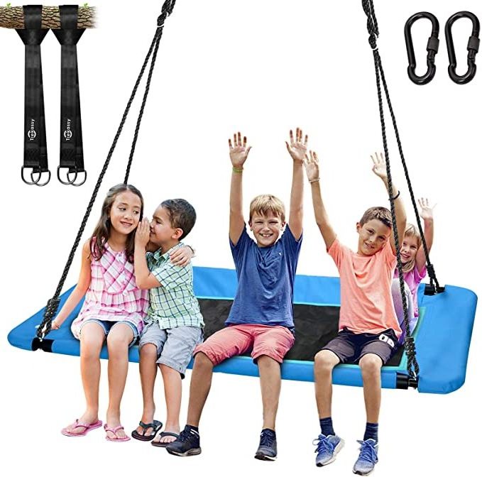 Tree Swing - Giant 60 Inch Saucer Swing for Kids & Adults - Holds up to 700lbs - Surf Swing for Outdoor and Indoor Use