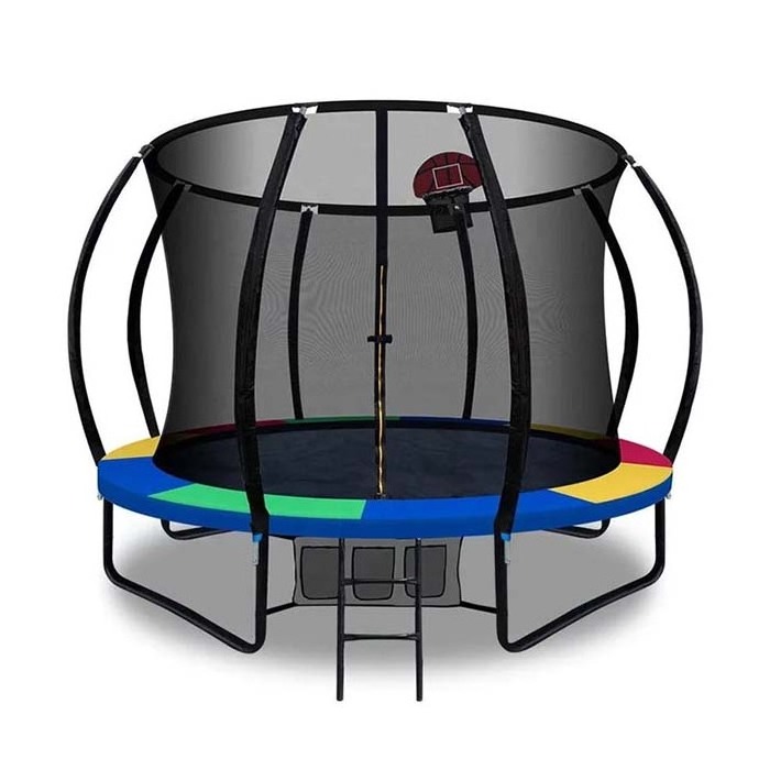 Zoshine 6/8/10/12/14/16/18FT Jumping bungee Trampoline Outdoor Trampoline for Kids and Adults with Safety Net and Spring Padding