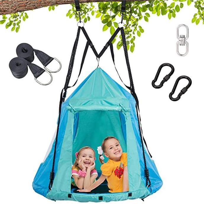 Zoshine Kids Outdoor Swing Tent Camping Hammock Swing Hanging Strap Fabric Tree Swing Tent for Sale